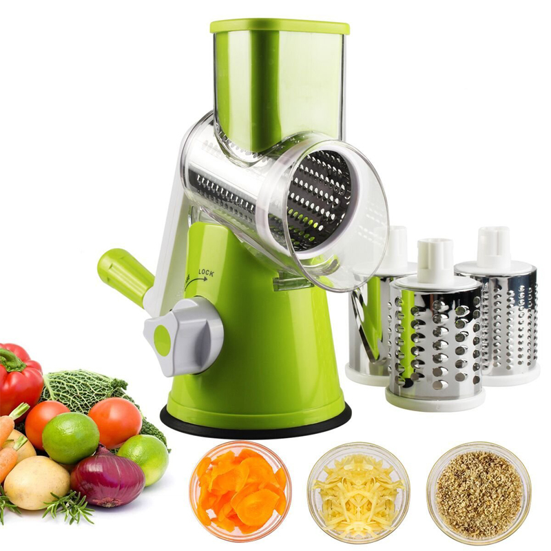 Cheese Grater Box - LMETJMA Manual Rotary Vegetable Slicer Cutter