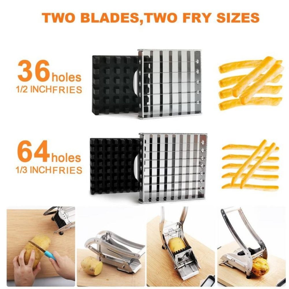 Kitchen Gadgets Machine - Manual Cutter Stainless Steel French Fries