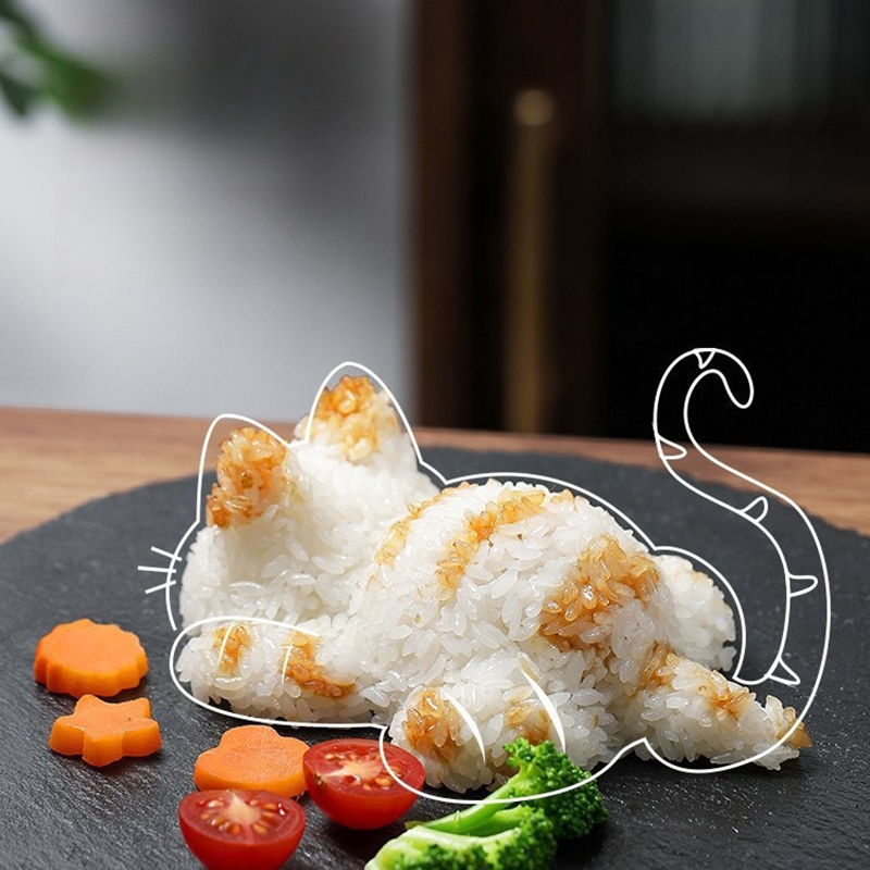 Kitchen Gadgets For Kids - 【D】Cute Cat Animal Shaped Onigiri Sushi