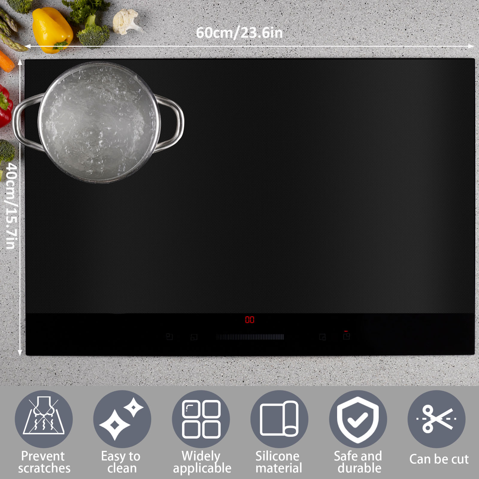 Induction Cooker Cover Silicon - Kitchen Gadgets Must Have ulasan dan harga