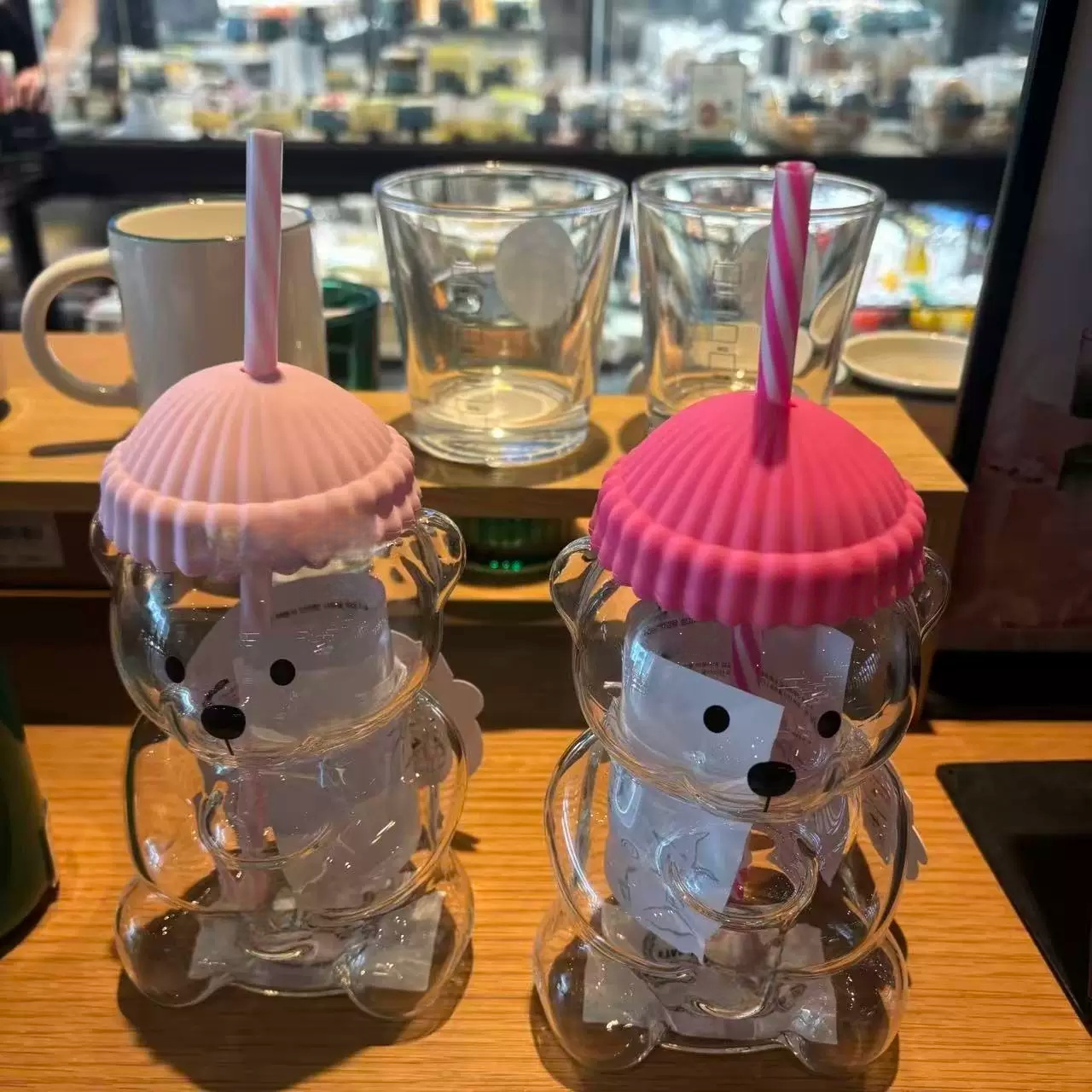 Bk Bear Shaped Glass Straw Cup - Kitchen Gadgets Aliexpress ulasan dan harga