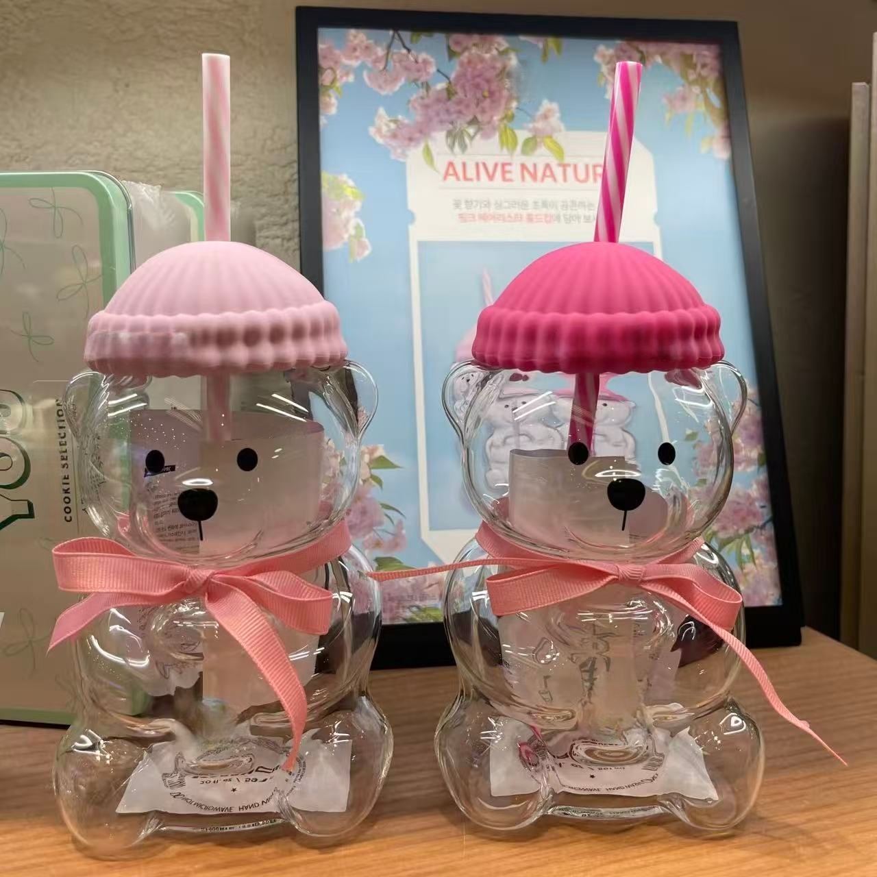 Bk Bear Shaped Glass Straw Cup - Kitchen Gadgets Aliexpress ulasan dan harga
