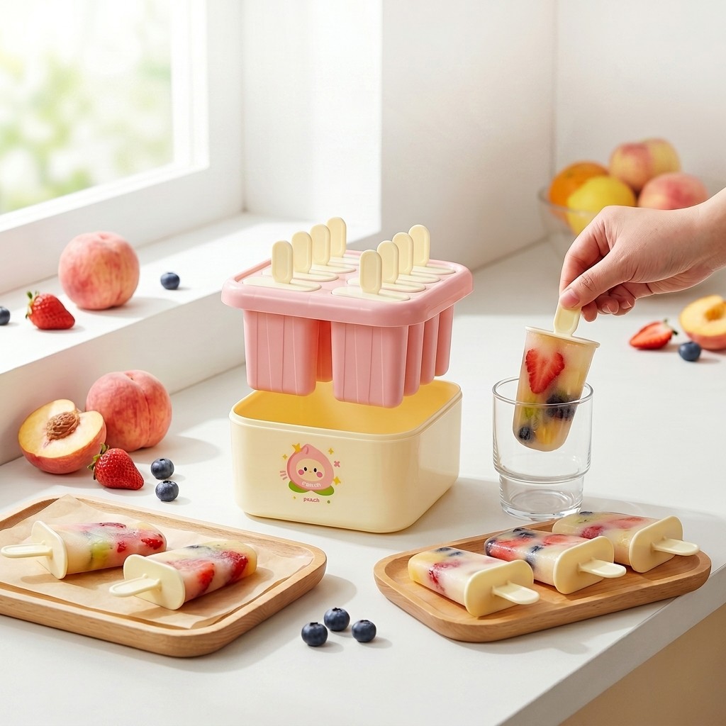 Plastic Popsicle Molds 8 Cavit - Kitchen Gadgets For Kids ulasan dan harga