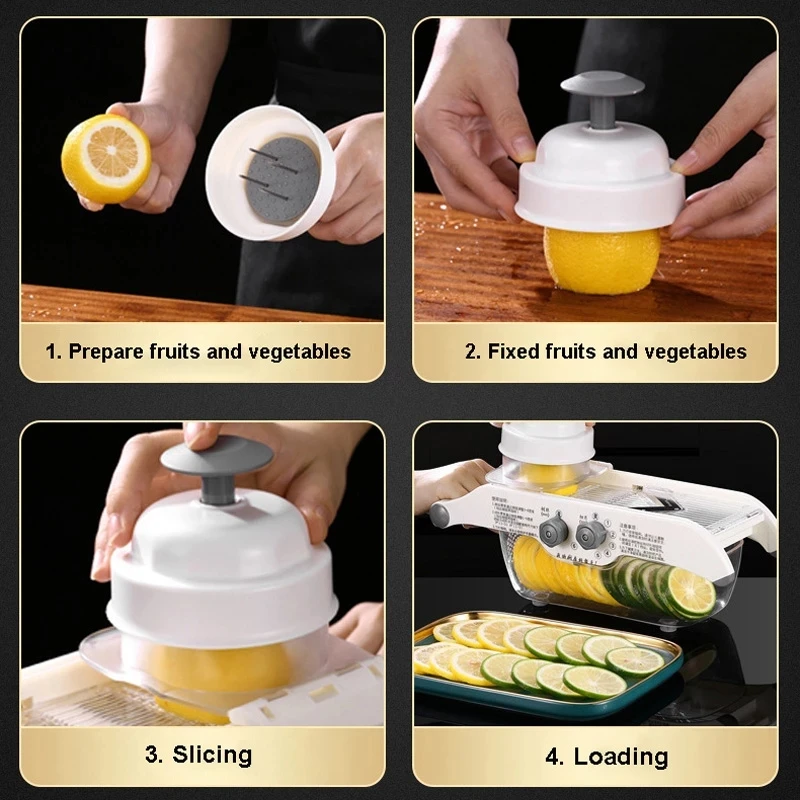 Multifunctional Lemon Slicer V - Household Kitchen Gadgets Vegetable Cutter Silk Cutter ulasan dan harga