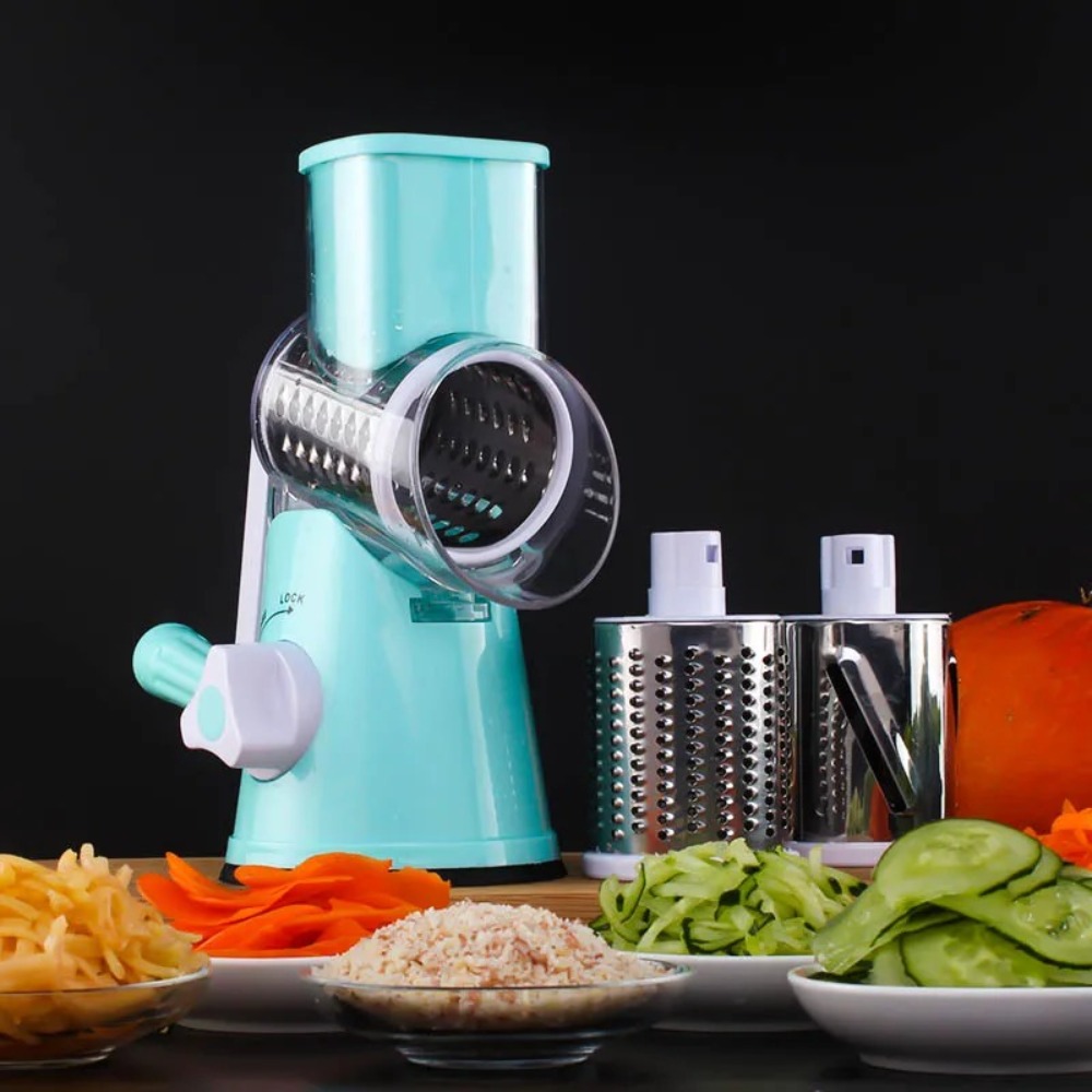 3-in-1 Rotary Food Slicer Chop - Cheese Grater Box ulasan dan harga