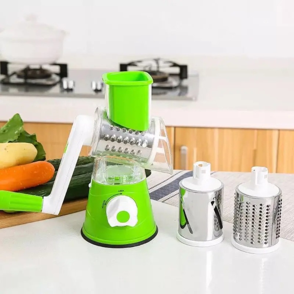3-in-1 Rotary Food Slicer Chop - Cheese Grater Box ulasan dan harga