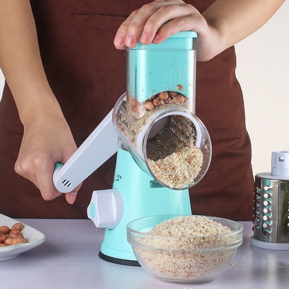 3-in-1 Rotary Food Slicer Chop - Cheese Grater Box ulasan dan harga