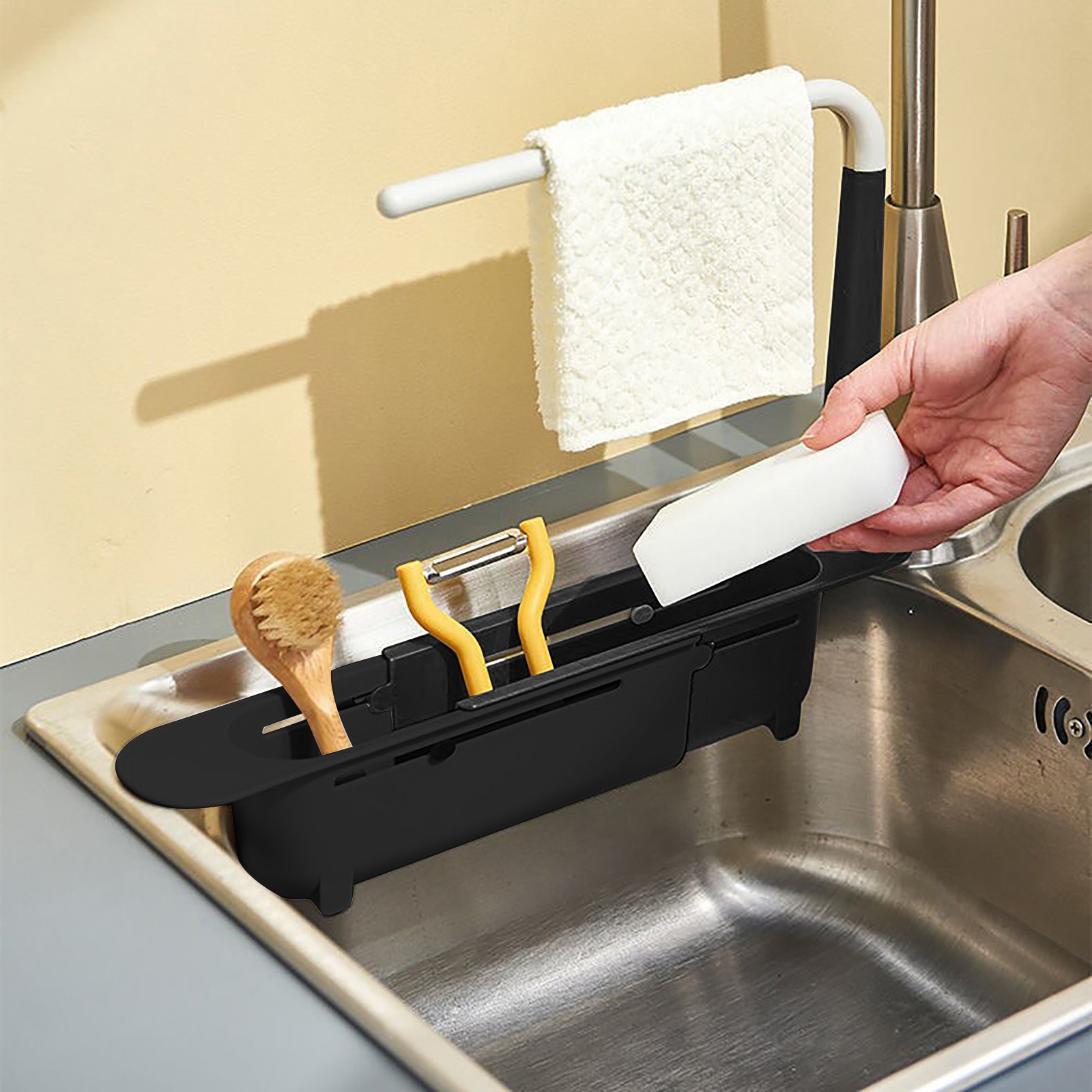 elescopic Sink Shelf Drainer R - Kitchen Gadgets Must Have ulasan dan harga