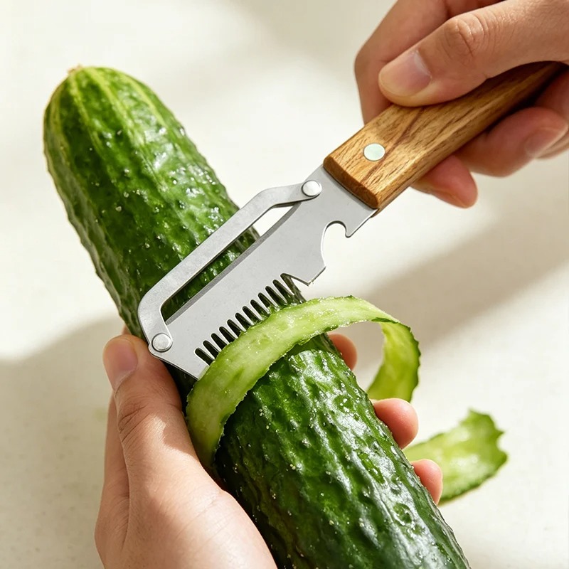 Multi-functional Peeler Stainl - Household Kitchen Gadgets Vegetable Cutter Silk Cutter ulasan dan harga