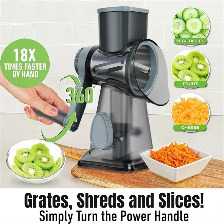 2025 3-in-1 Rotary Cheese Grat - Cheese Grater Box ulasan dan harga