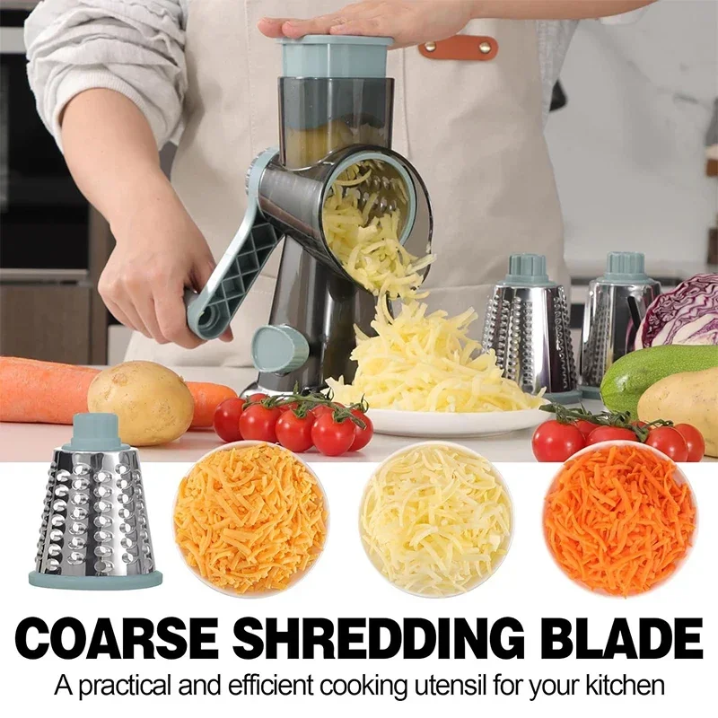 2025 3-in-1 Rotary Cheese Grat - Cheese Grater Box ulasan dan harga