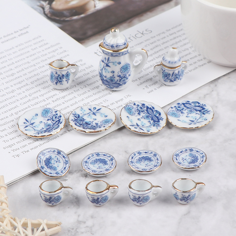 15Pcs 1:12 Miniature Porcelain - Kitchen Gadgets For Kids ulasan dan harga