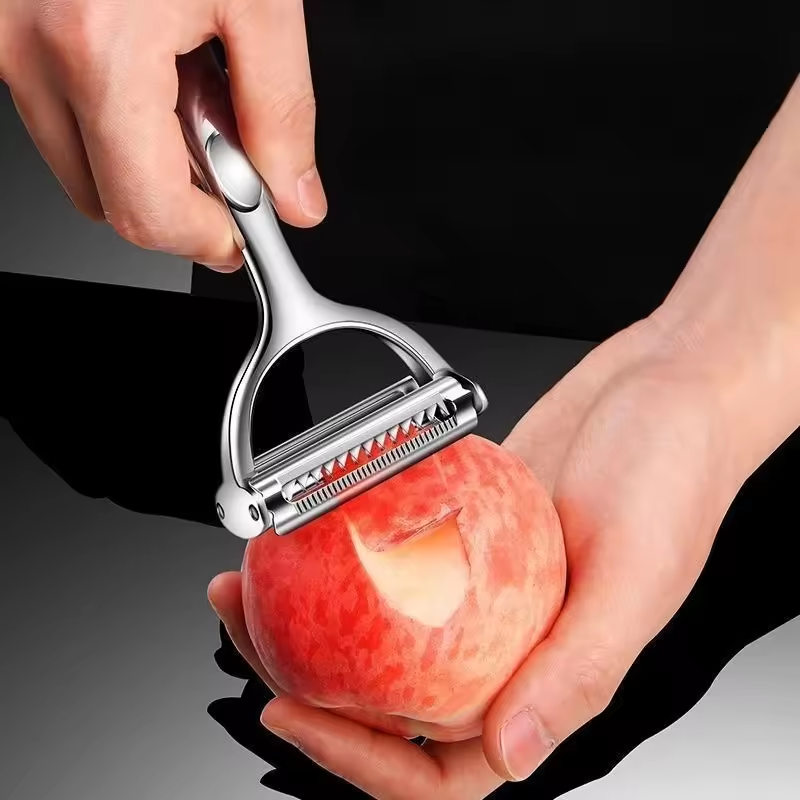 2in1 Stainless Steel Vegetable - Household Kitchen Gadgets Vegetable Cutter Silk Cutter ulasan dan harga