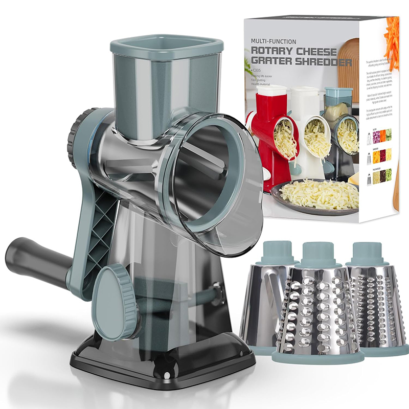 LMETJMA 3 in 1 Rotary Cheese G - Cheese Grater Box ulasan dan harga