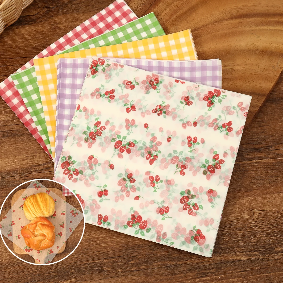 50Pcs Oilproof Wrapping Paper  - Kitchen Gadgets To Gift ulasan dan harga