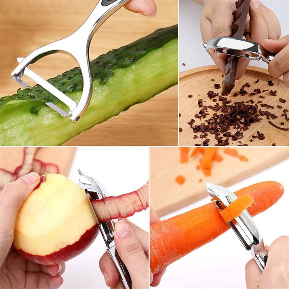 Stainless Steel Vegetable Peel - Household Kitchen Gadgets Vegetable Cutter Silk Cutter ulasan dan harga