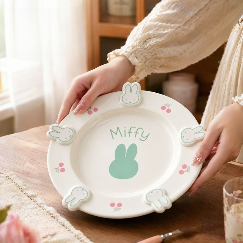 Anime Miffy Dinner Plate Ceram - Kitchen Gadgets Aliexpress ulasan dan harga