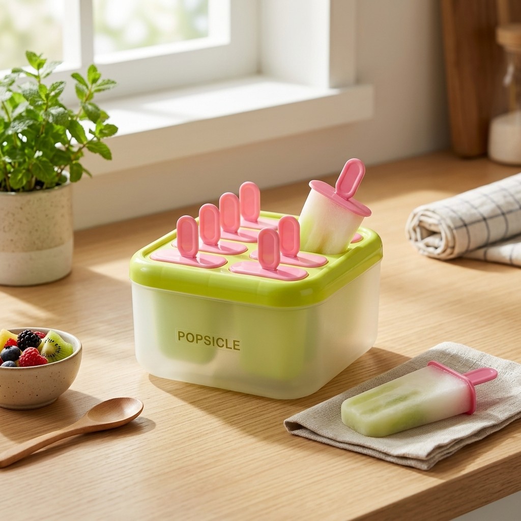 8 Grids Plastic Popsicle Molds - Kitchen Gadgets For Kids ulasan dan harga