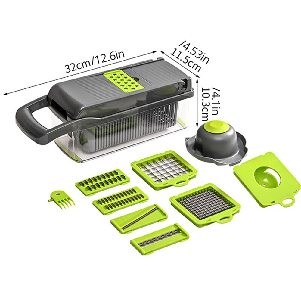 12/16pcs Vegetable Cutter Mult - Household Kitchen Gadgets Vegetable Cutter Silk Cutter ulasan dan harga