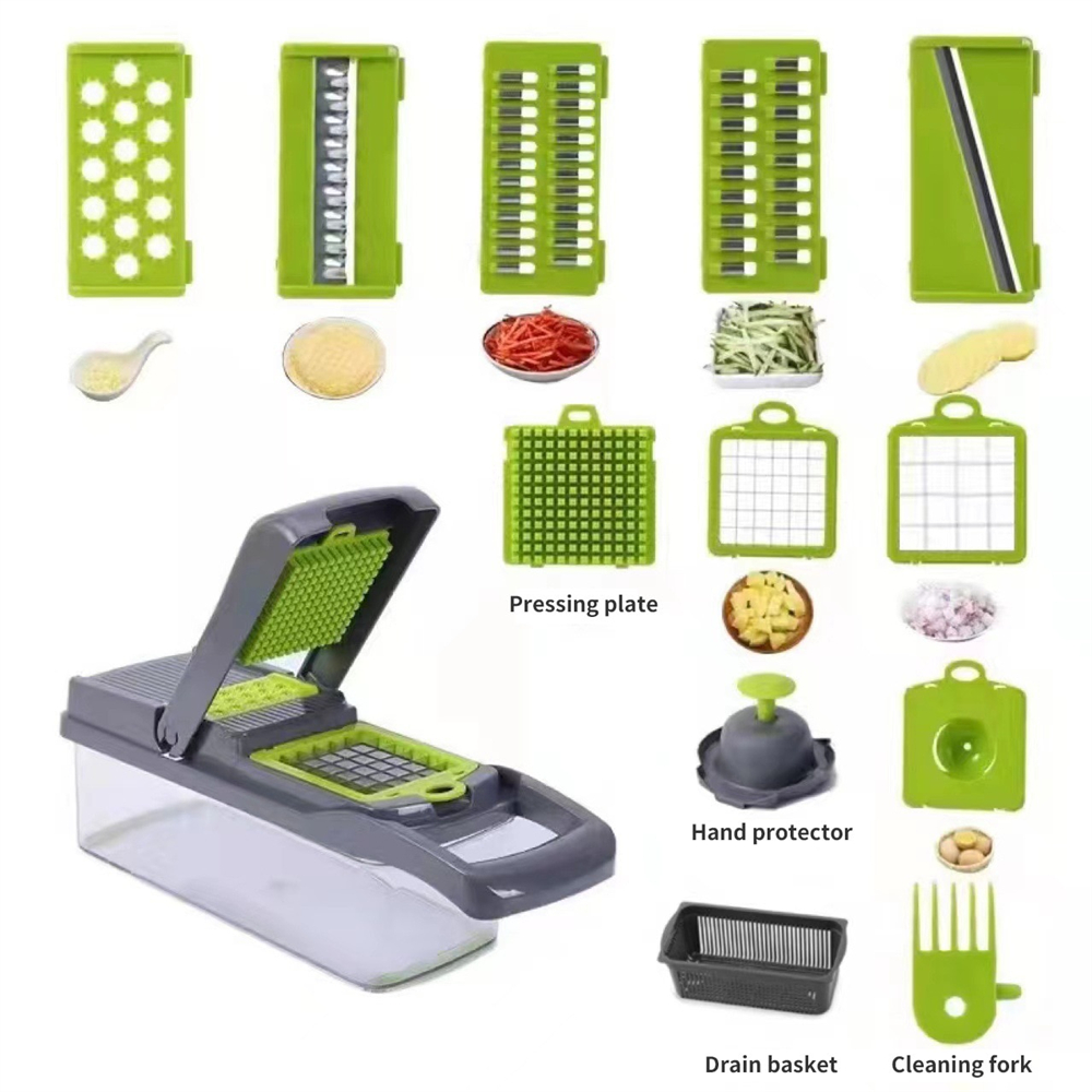 12/16pcs Vegetable Cutter Mult - Household Kitchen Gadgets Vegetable Cutter Silk Cutter ulasan dan harga