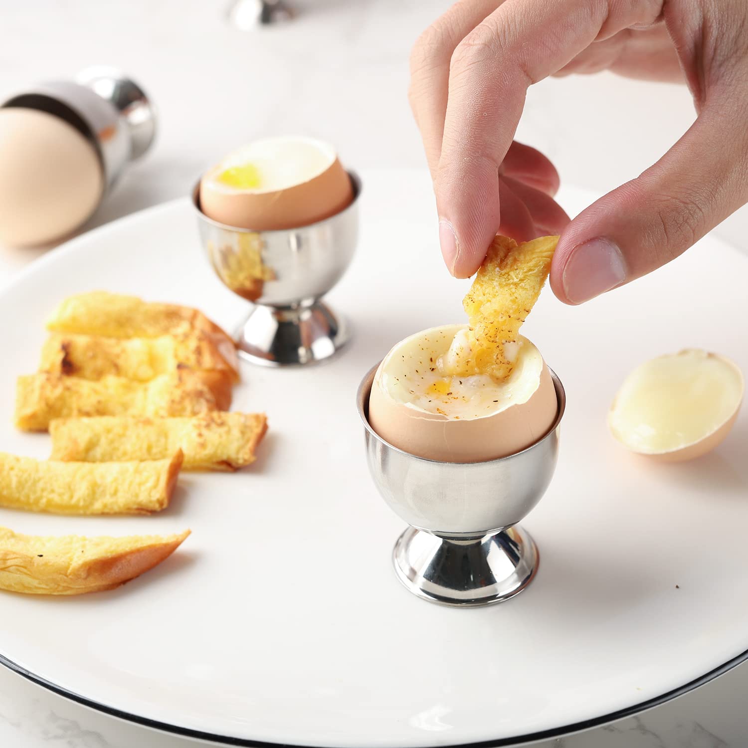 Stainless Steel Egg Cups Set H - Kitchen Gadgets To Gift ulasan dan harga