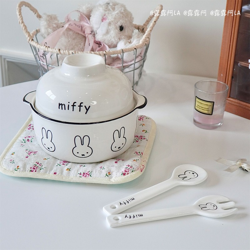 Kawaii ​​Miffy Ceramic Ramen B - Kitchen Gadgets Aliexpress ulasan dan harga
