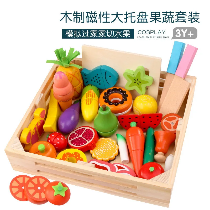 DIY Cute Wooden Cutting Fruit  - Kitchen Gadgets For Kids ulasan dan harga