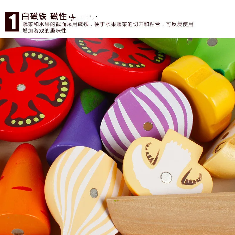 DIY Cute Wooden Cutting Fruit  - Kitchen Gadgets For Kids ulasan dan harga