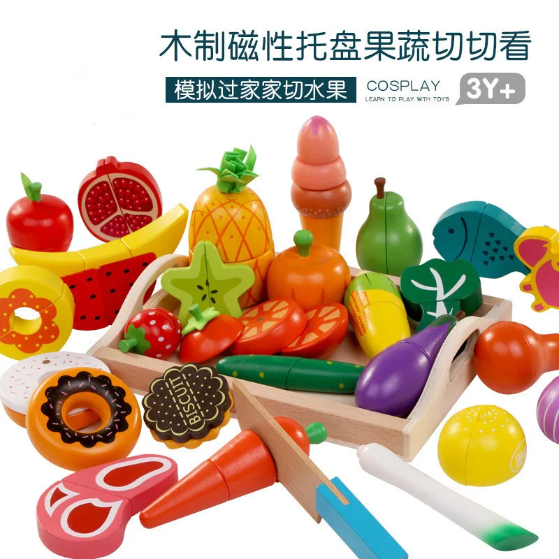 DIY Cute Wooden Cutting Fruit  - Kitchen Gadgets For Kids ulasan dan harga