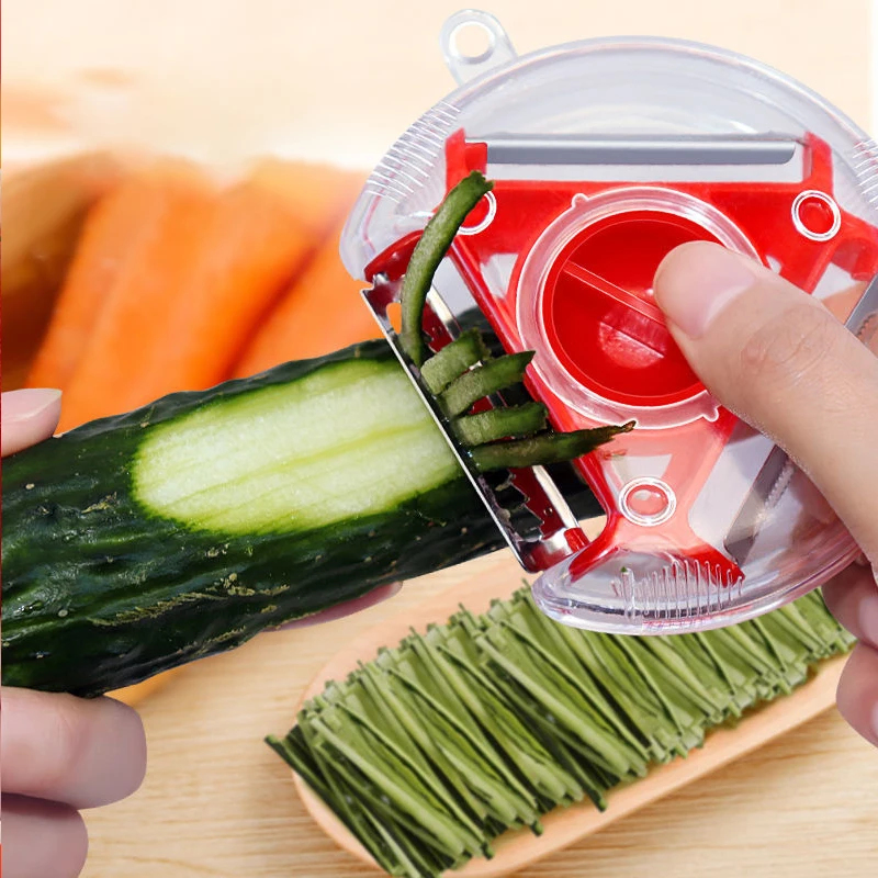 1/3PCS 3in1 Magic Trio Peeler  - Household Kitchen Gadgets Vegetable Cutter Silk Cutter ulasan dan harga