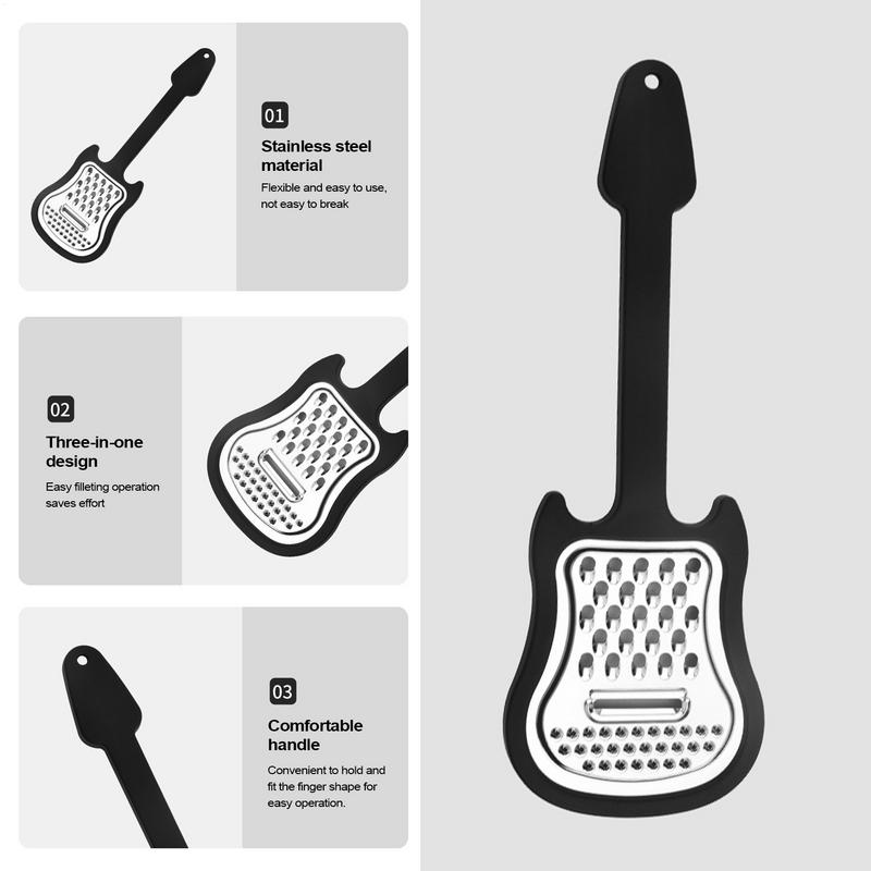 Guitar Shape Cheese Grater Mul - Household Kitchen Gadgets Vegetable Cutter Silk Cutter ulasan dan harga